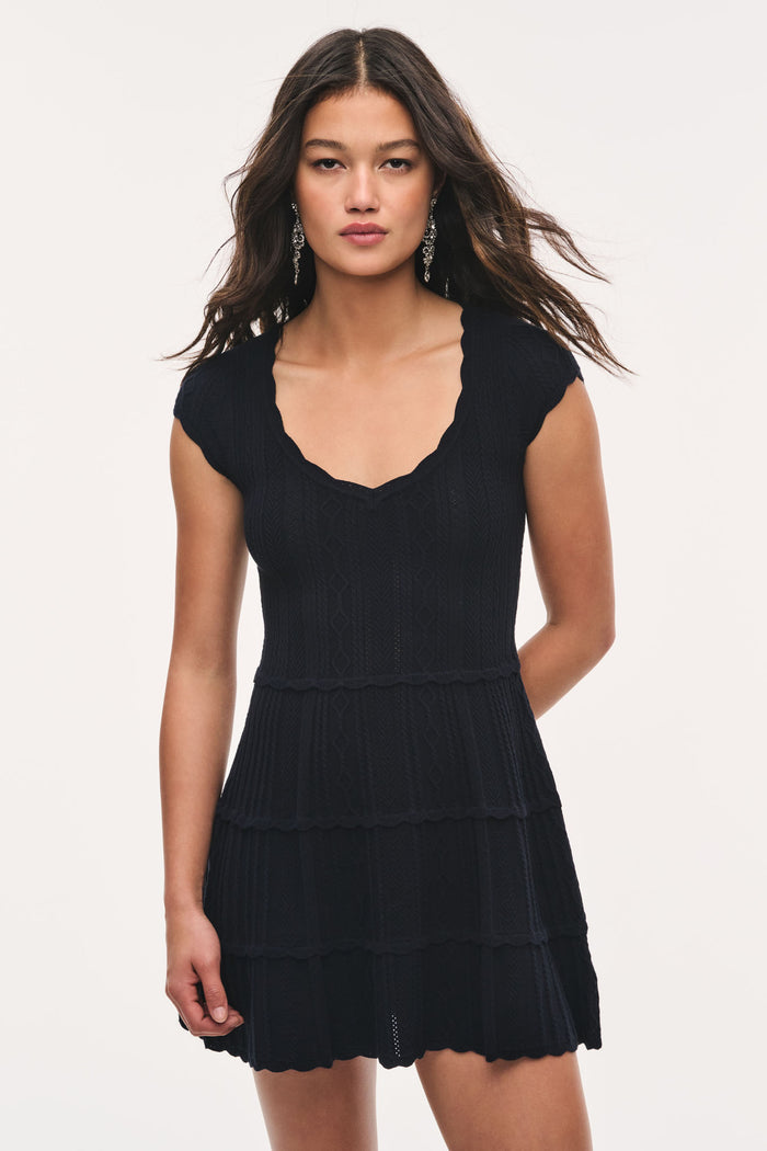 Taegan Stretch Pointelle Mini Dress