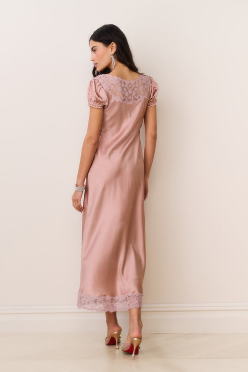 Taylis Satin Lace Maxi Dress