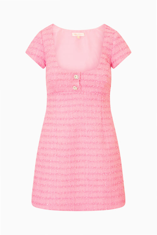 Pink Tila Tweed Mini Dress