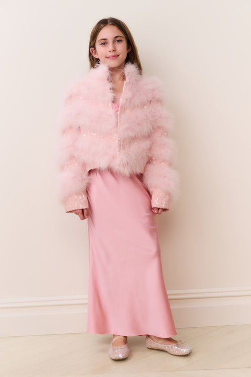 Tween Trislyn Feather Sequin Jacket