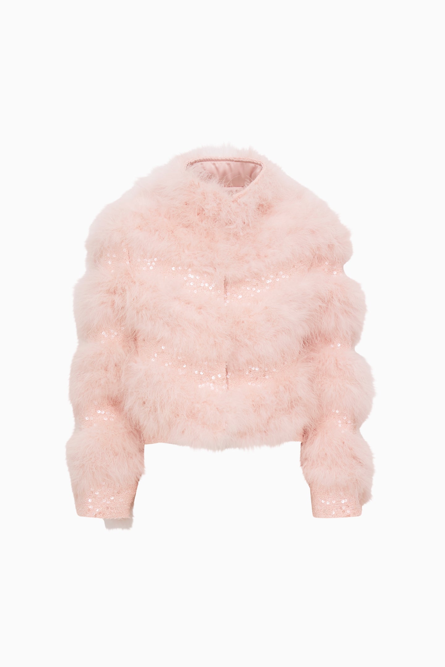 Little Girls Trislyn Feather Sequin Jacket