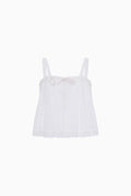 white lace camisole on a white background