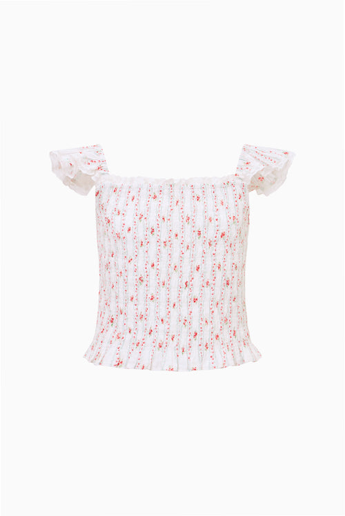 Tween Cherry Stripe Caspia Top