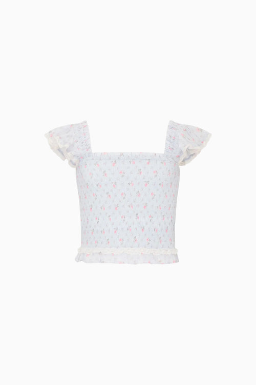 Tween Jeanna Floral Cotton Top