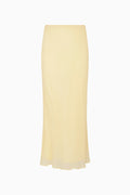 Light yellow skirt on a white background