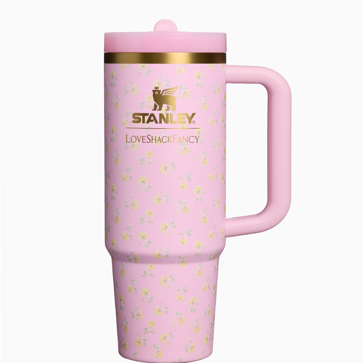 Floral Graphic Stainless Steel Flip Straw Tumbler | LoveShackFancy