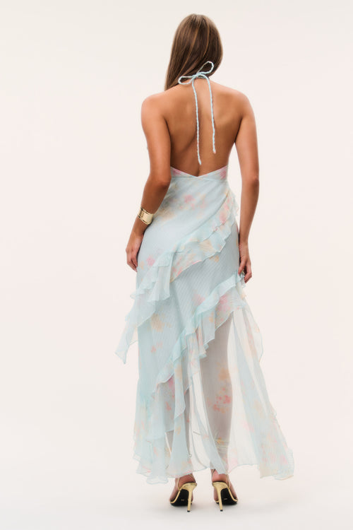 Vailo Floral Silk Chiffon Dress
