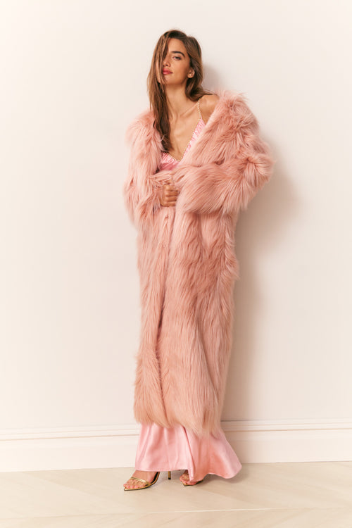 Valia Long Faux Fur Coat