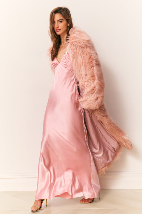 Valia Long Faux Fur Coat