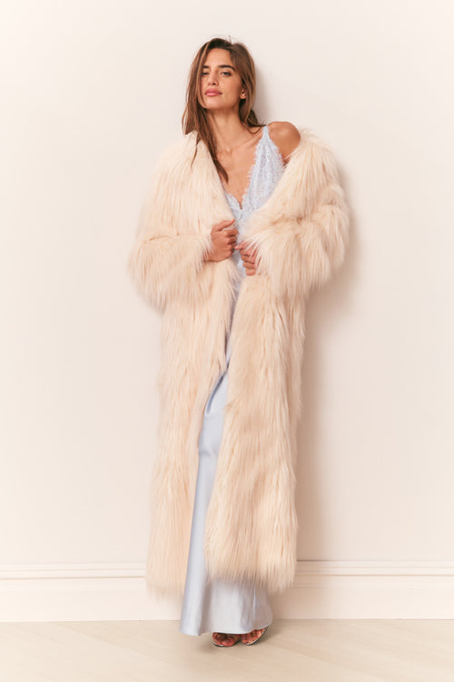 Valia Long Faux Fur Coat