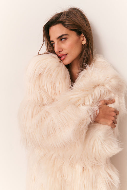 Valia Long Faux Fur Coat