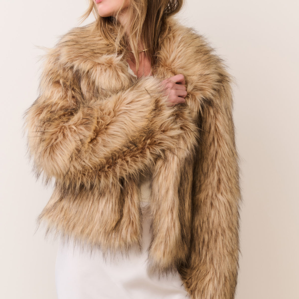 ジャケット・アウター Winter Love Faux Fur Coat rich brown VALINA-JACKET-BURNT-CARAMEL-