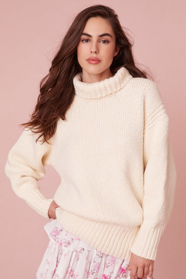 Chunky tunic-style pullover