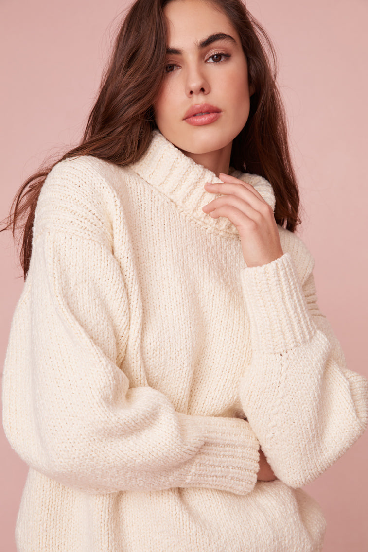 chunky tunic-style pullover