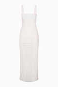 White ribbed dress on a white background