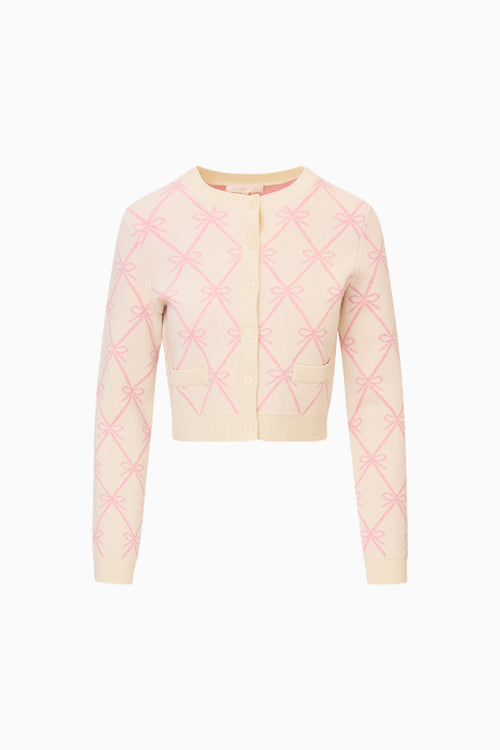 Veronika Wool-Blend Bow Cardigan