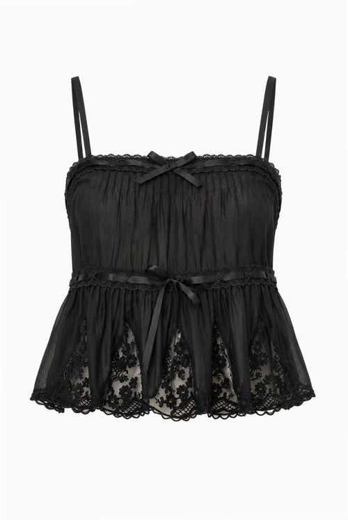 Vesperine Silk Habotai Top