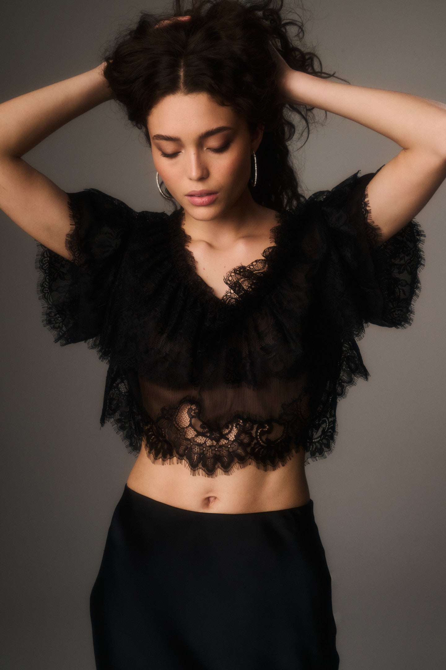 Vienne Lace Chiffon Top | LoveShackFancy.com