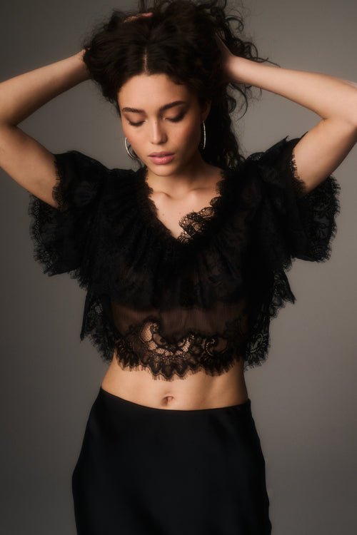 Vienne Lace Chiffon Top