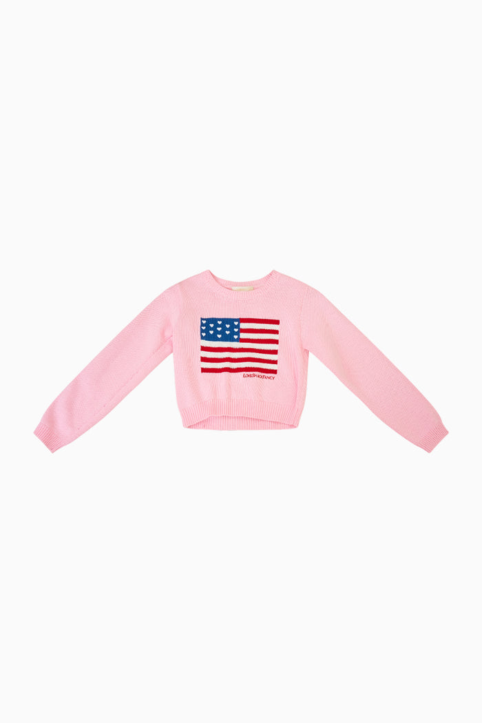 Girls Viennetta Cotton Flag Sweater - Customized