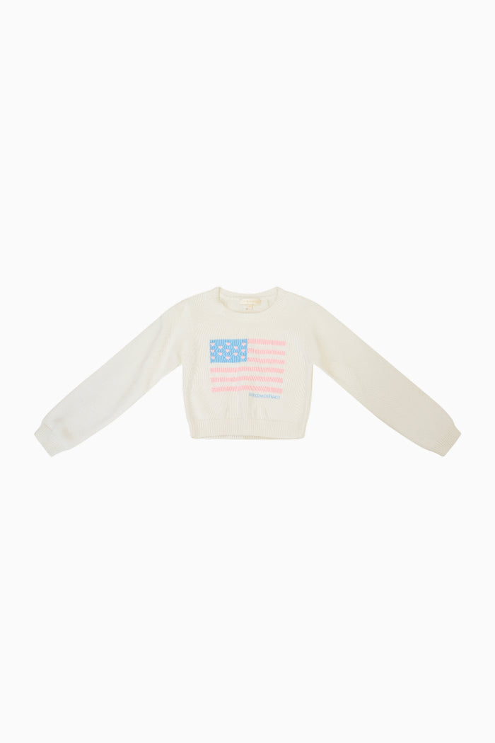 Girls Viennetta Cotton Flag Sweater - Customized