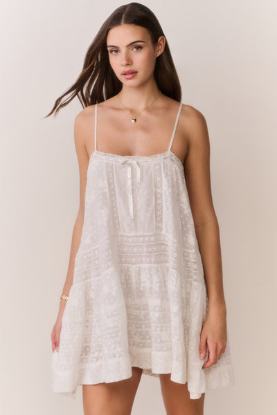 victorian mini dress Vionett Cotton White / M Back Style_Criss Cross Low Back Women's Light dusty blue The adjustable side lacing Fit:Modern