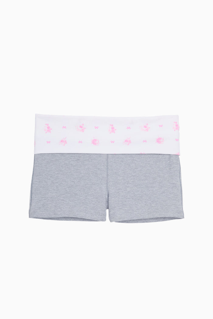 PINK x LoveShackFancy Cotton Foldover Micro Shorts