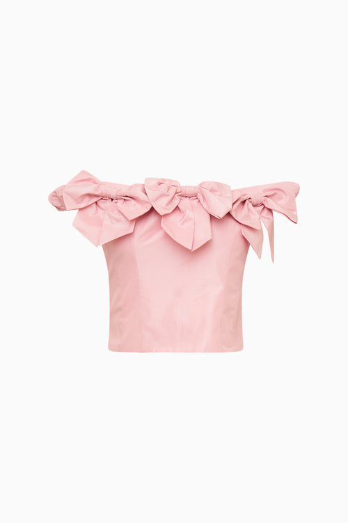 Winston Silk Taffeta Bow Top