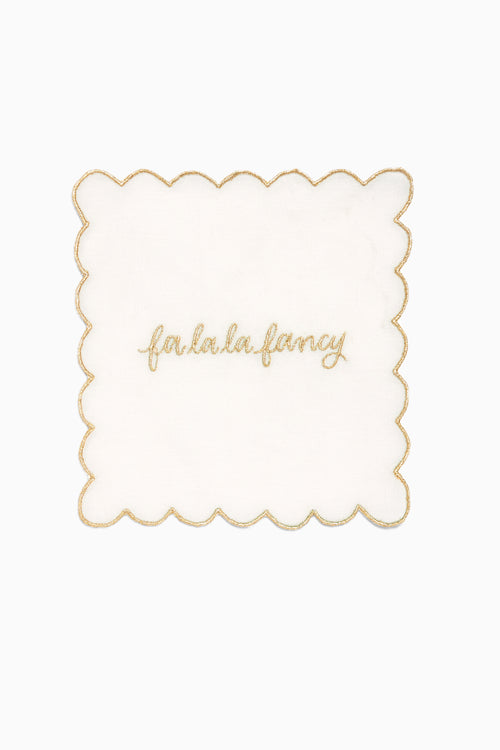 Winter Ribbon Cocktail Napkins - Set Of 4