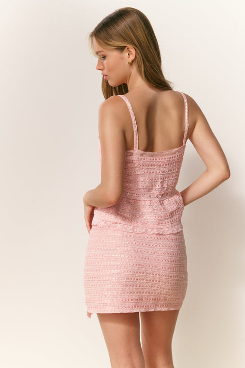 Wyana Woven Cotton Mini Skirt