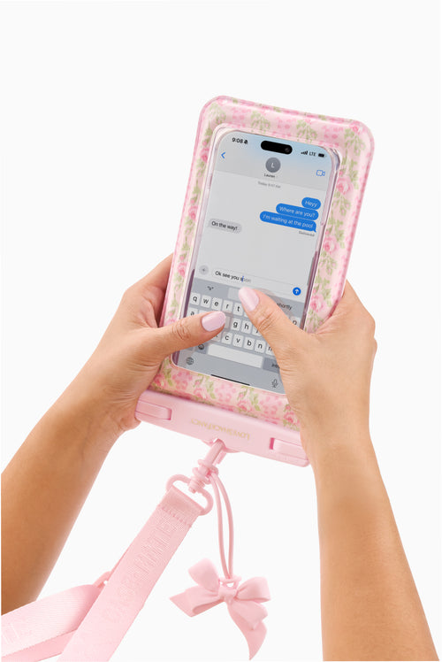 Case-Mate x LoveShackFancy Waterproof Floating Pouch - Large - Blooming Heirloom