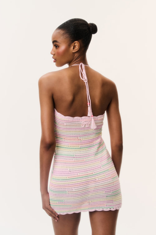 Zoa Cotton Crochet Mini Dress