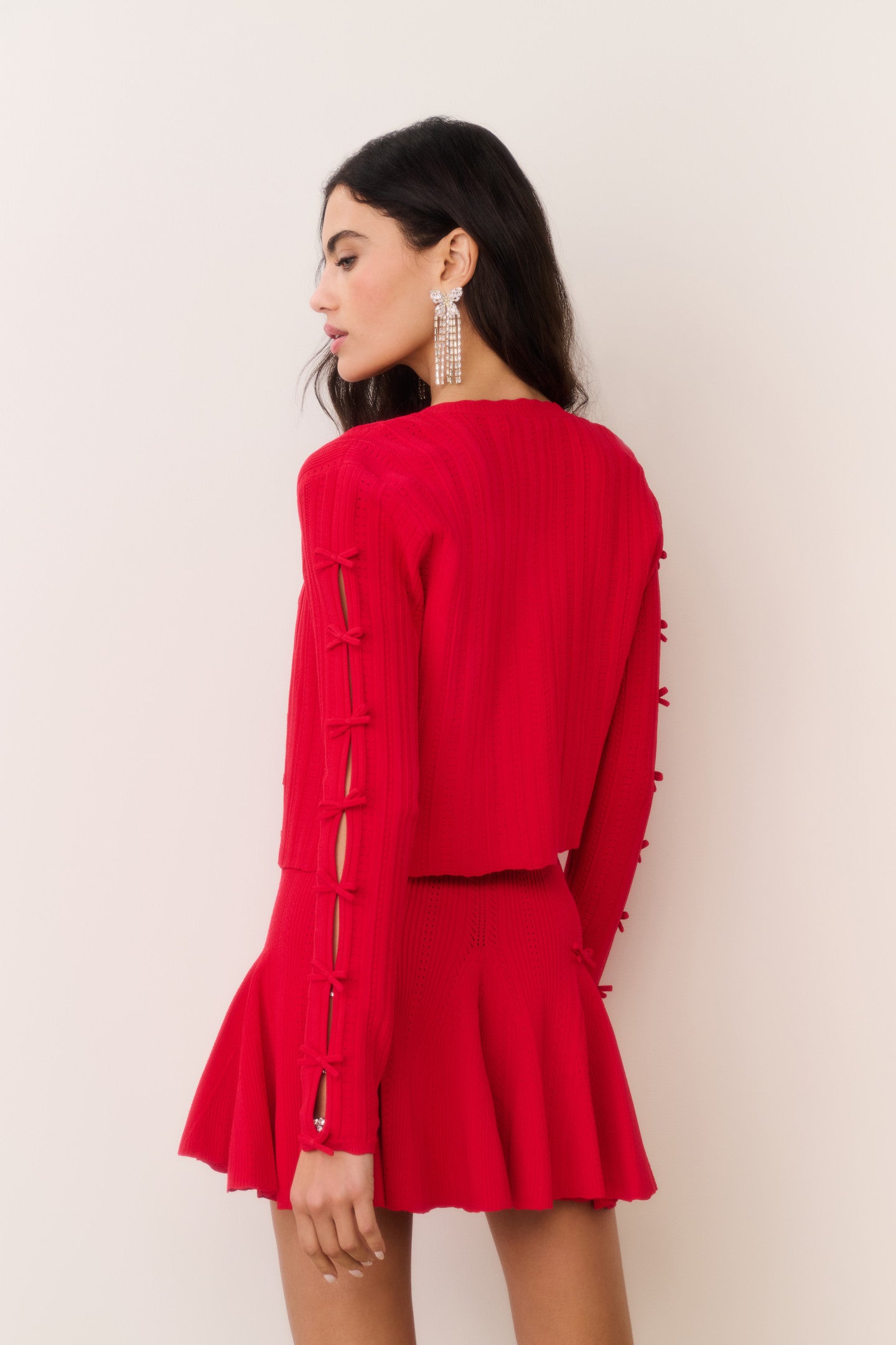 Zoriah Rib Pointelle Knit Cardigan