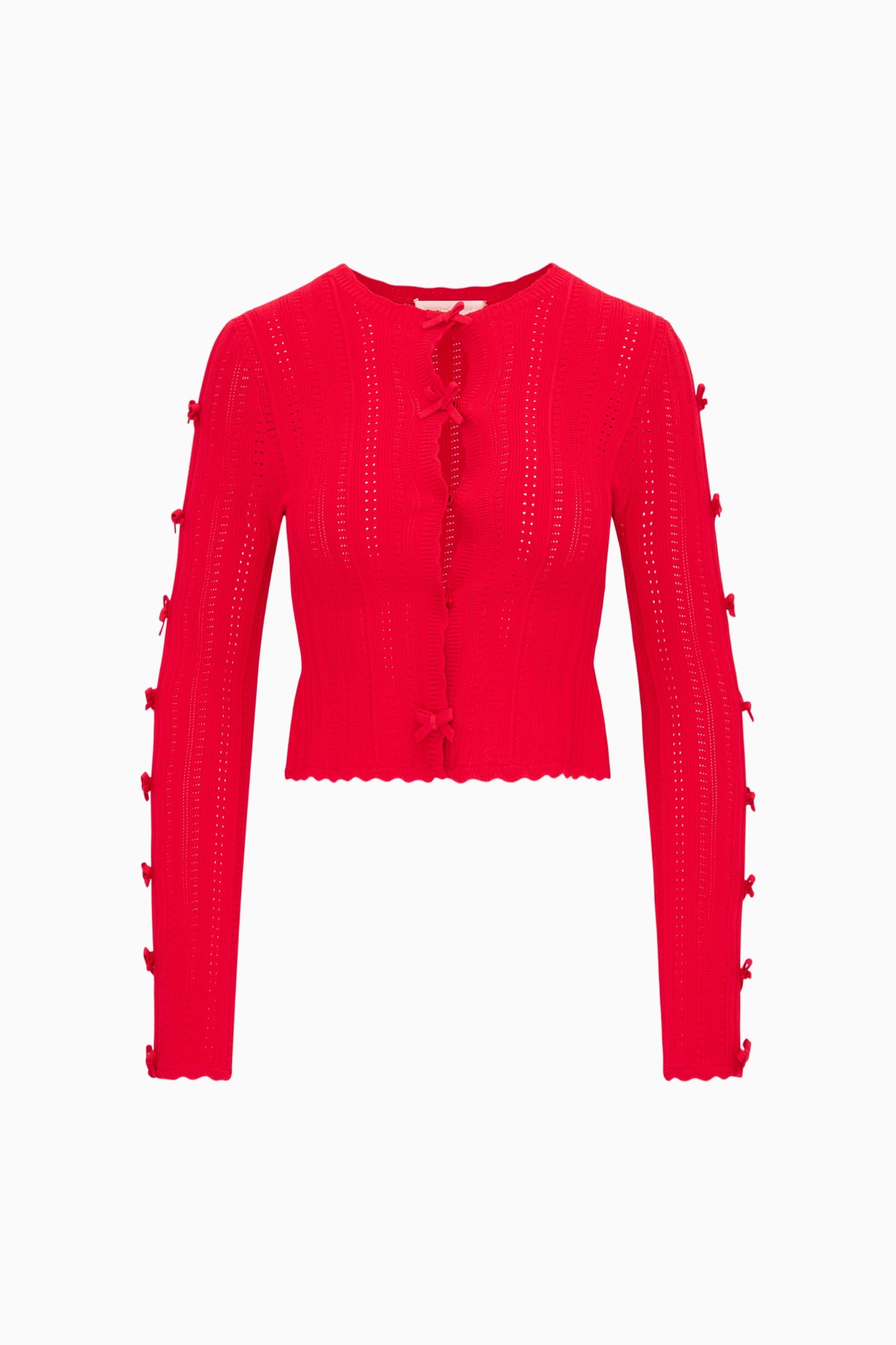 Zoriah Rib Pointelle Knit Cardigan