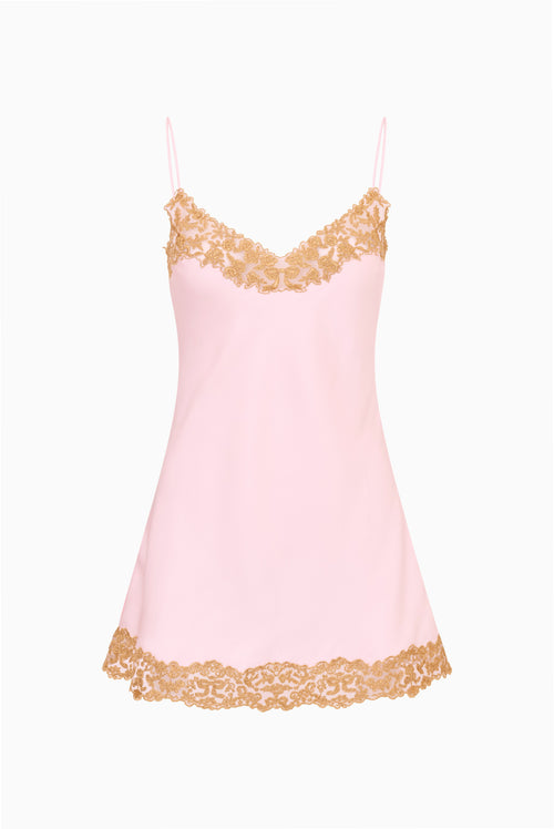 Zulla Lace Charmeuse Slip Dress
