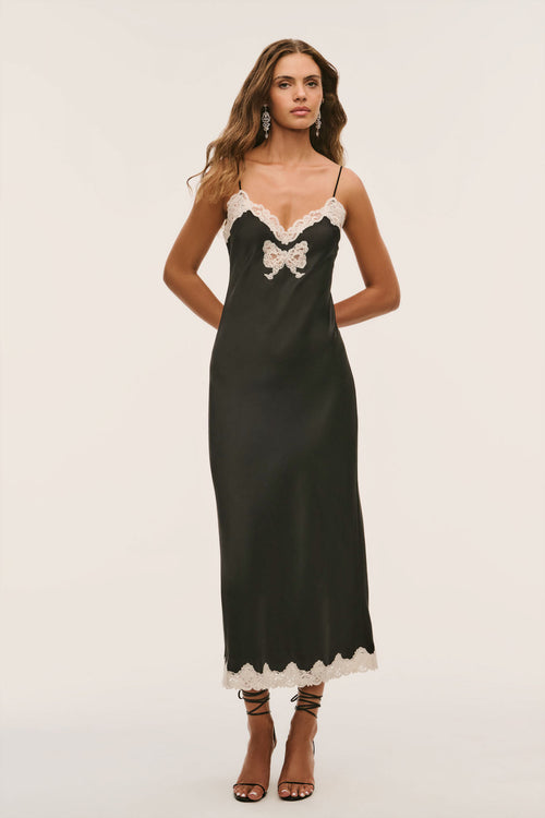 Lomira Lace Bow Maxi Dress