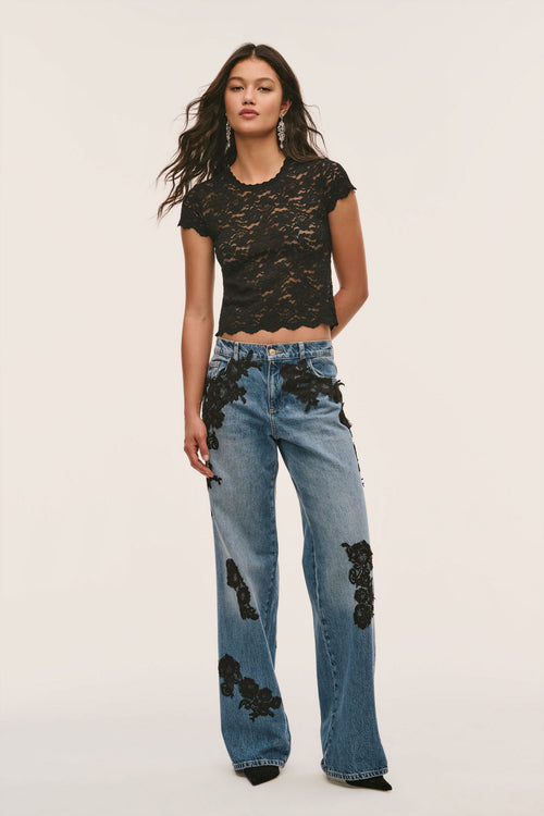Lucas Stretch Lace Tee