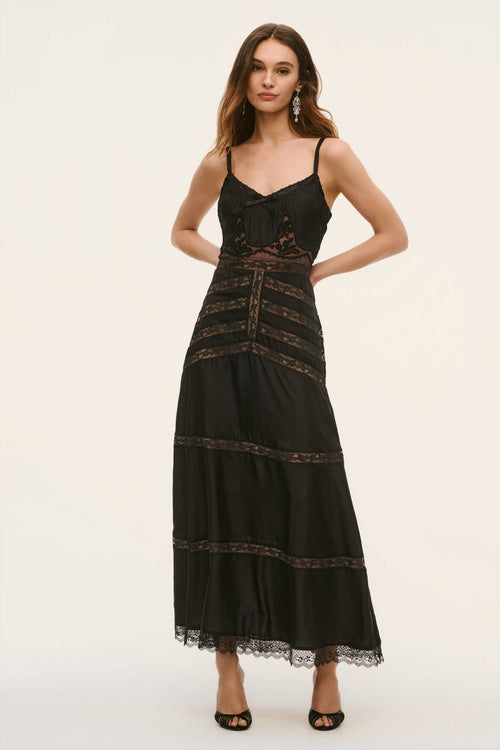 Mirabeline Silk Lace Maxi Dress