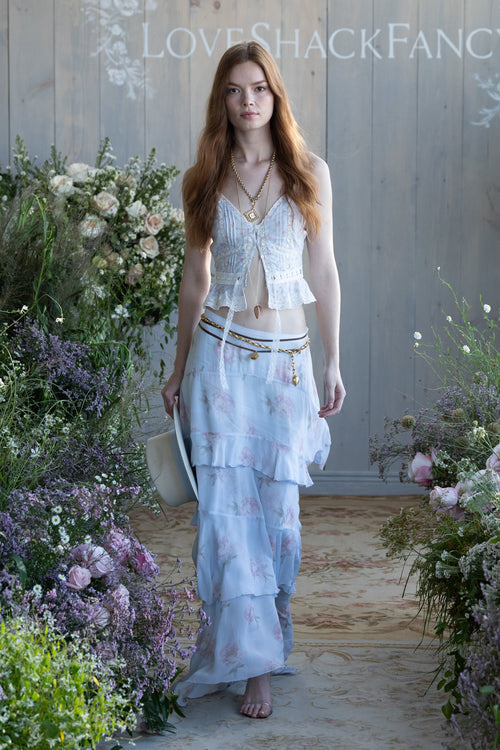 Avra Floral Cotton Peplum Cami