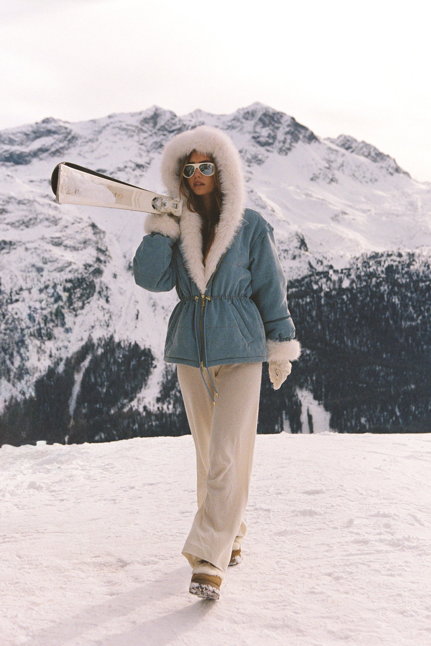 LoveShackFancy x MAX&MOI Deva Denim Convertible Jacket