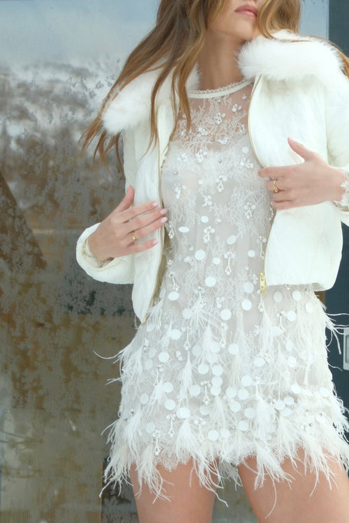 Sandria Heart-Quilted Puffer Jacket