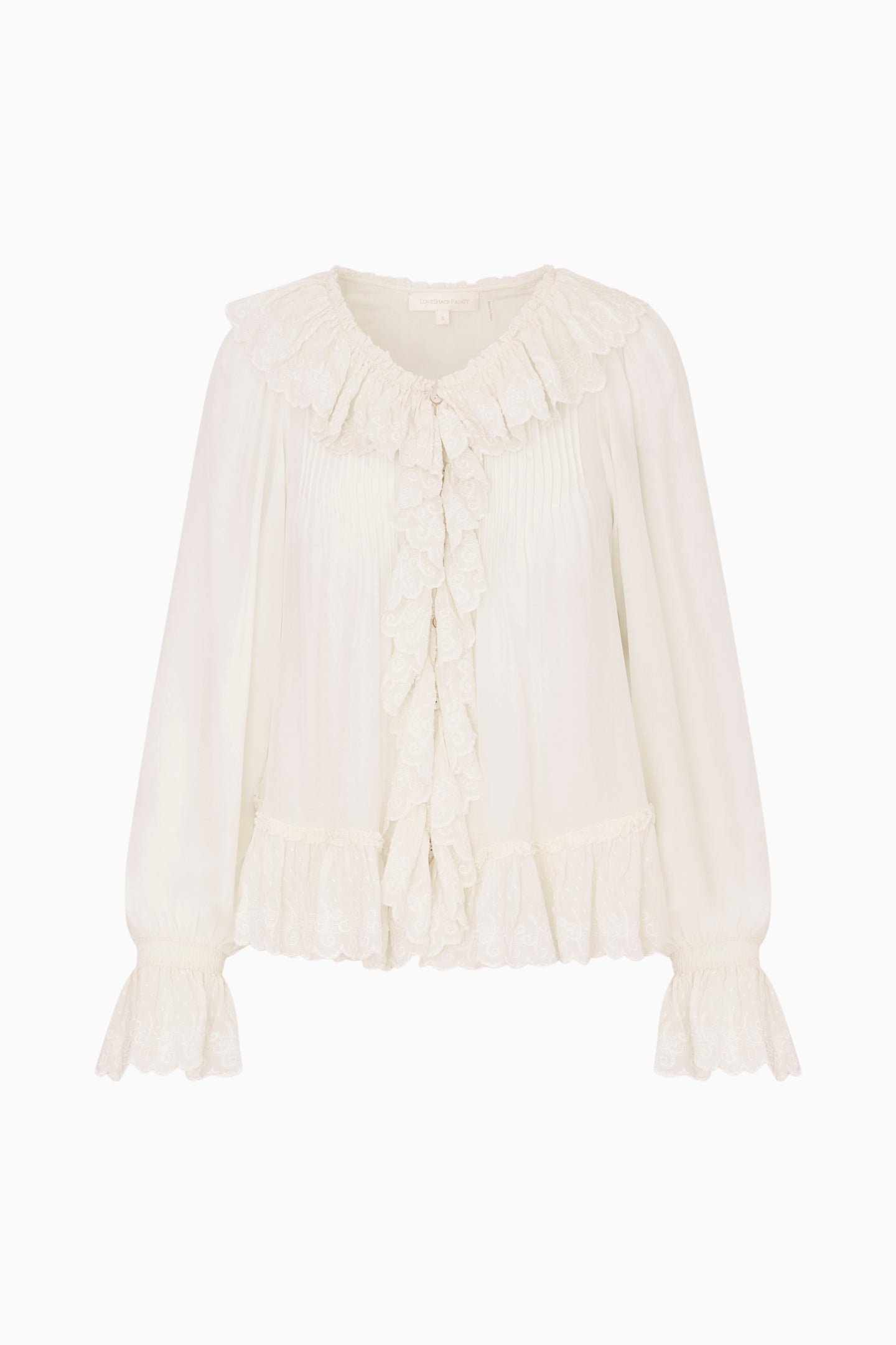 Avee Silk Ruffle Blouse | LoveShackFancy.com