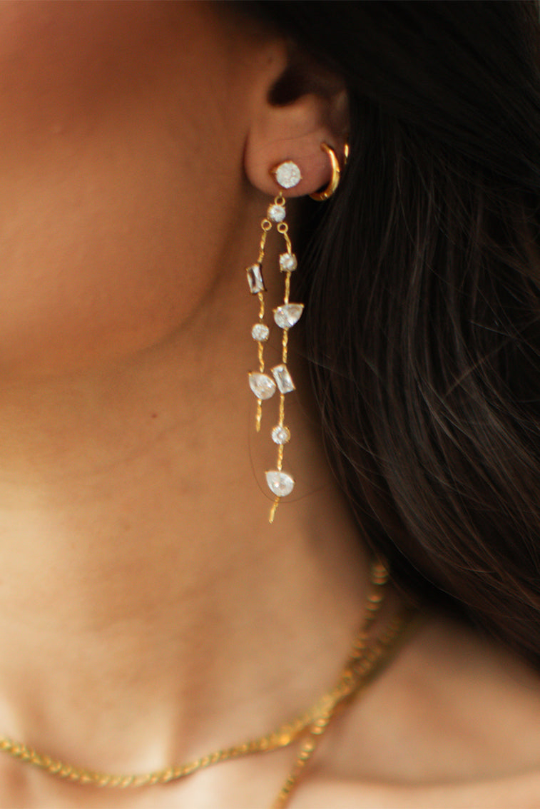 Luna Asymmetrical Drop Earrings by Evie Jewelry