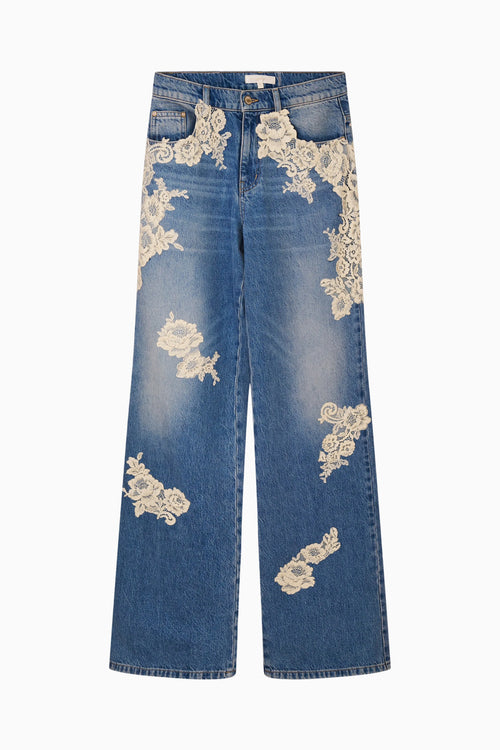 Bambie Lace Appliqué Jeans