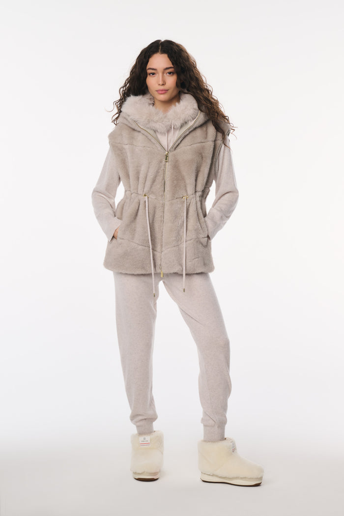 LoveShackFancy x MAX&MOI Bolo Wool-Cashmere Joggers