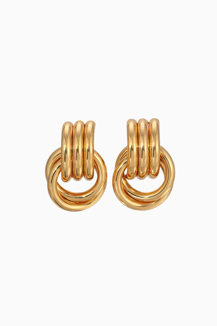 Heaven Mayhem Mini Knot Gold Earrings