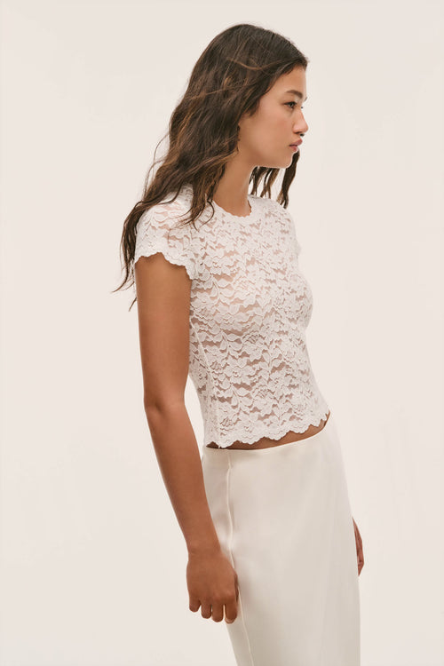 Lucas Stretch Lace Tee