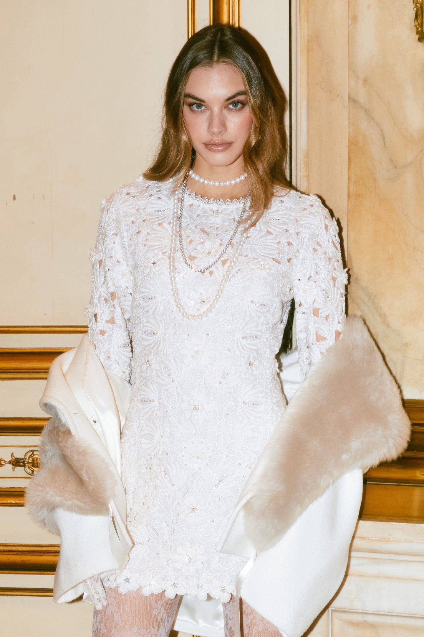 Charla Faux Fur Stole