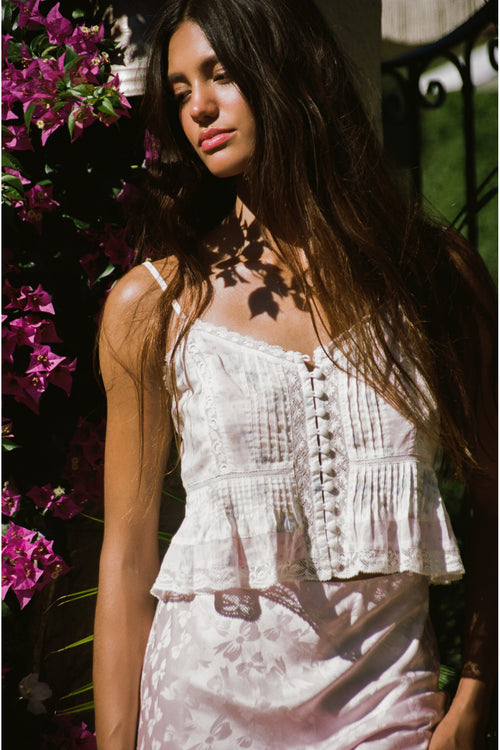 Aleni Mixed Print Cotton Top