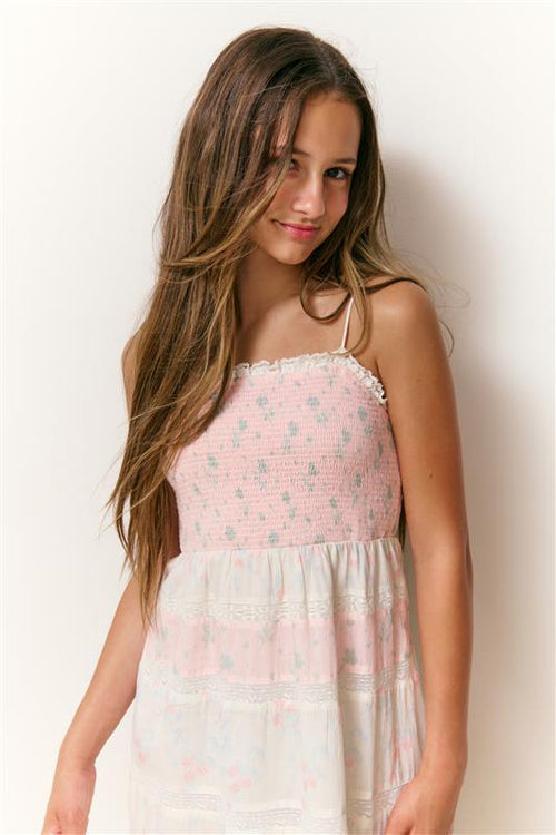 Girls Melander Mixed Print Maxi Dress